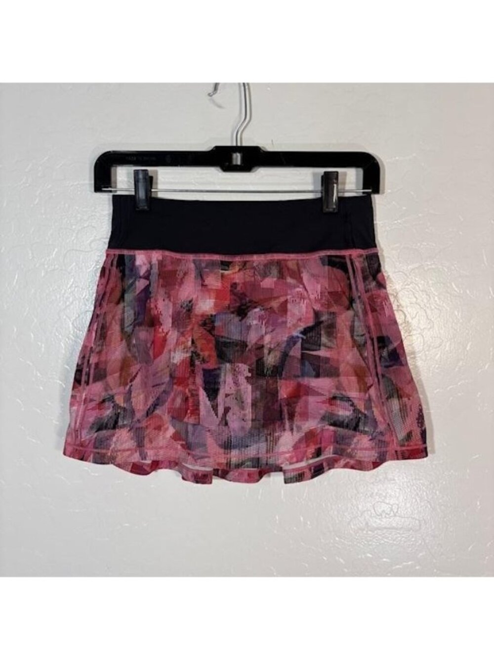 Lululemon Skirt Womens 2 Tall Pink Multi Run Tennis Skort Built In Shorts Mesh